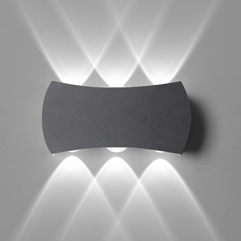 Kinkiet wewnętrzny LED 6W, wodoodporny, IP65, zewnętrzny, 1200 lm, nowoczesny kinkiet aluminiowy, 6500 K