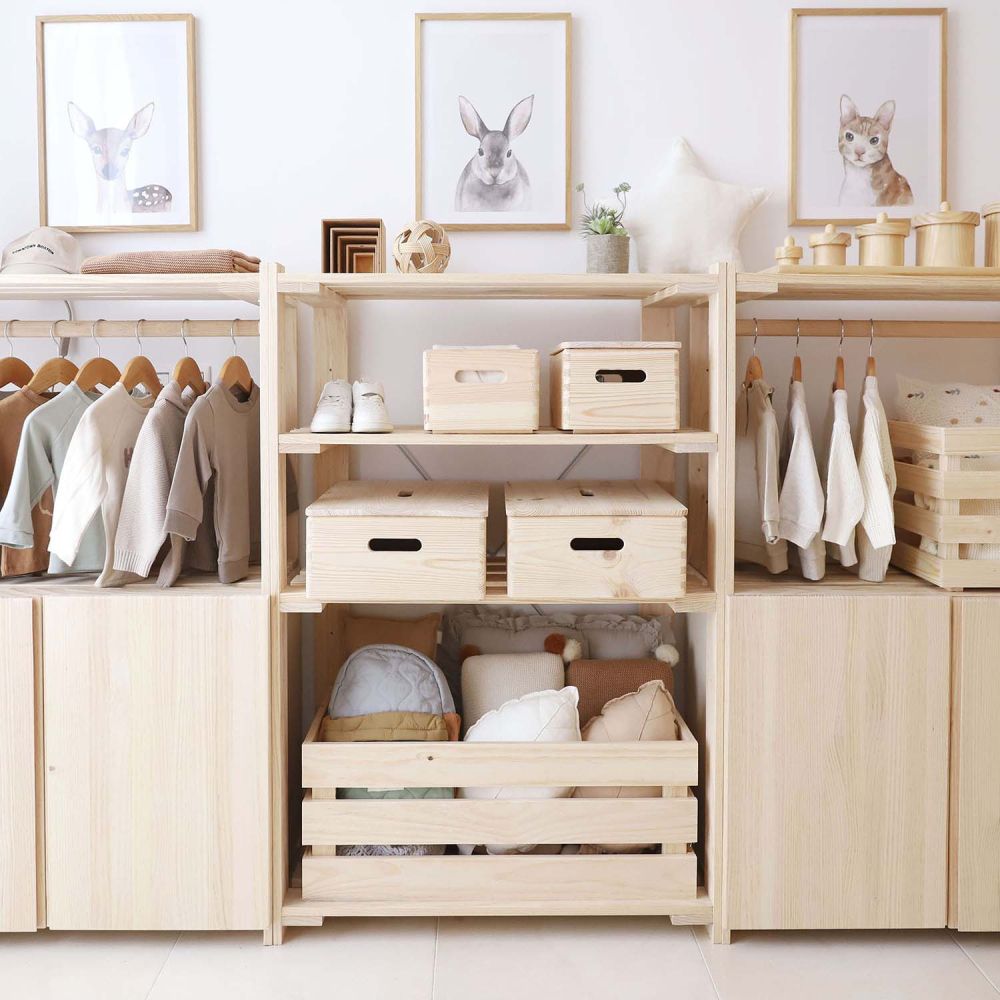 Bibliothèque en Bois Beige H. 9.5 x l. 37 x P. 110 cm - 7