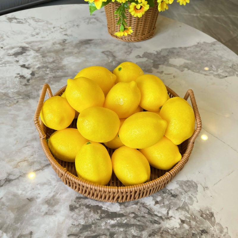 Citron artificiel, faux citron jaune décoratif - 12 jaunes - 2