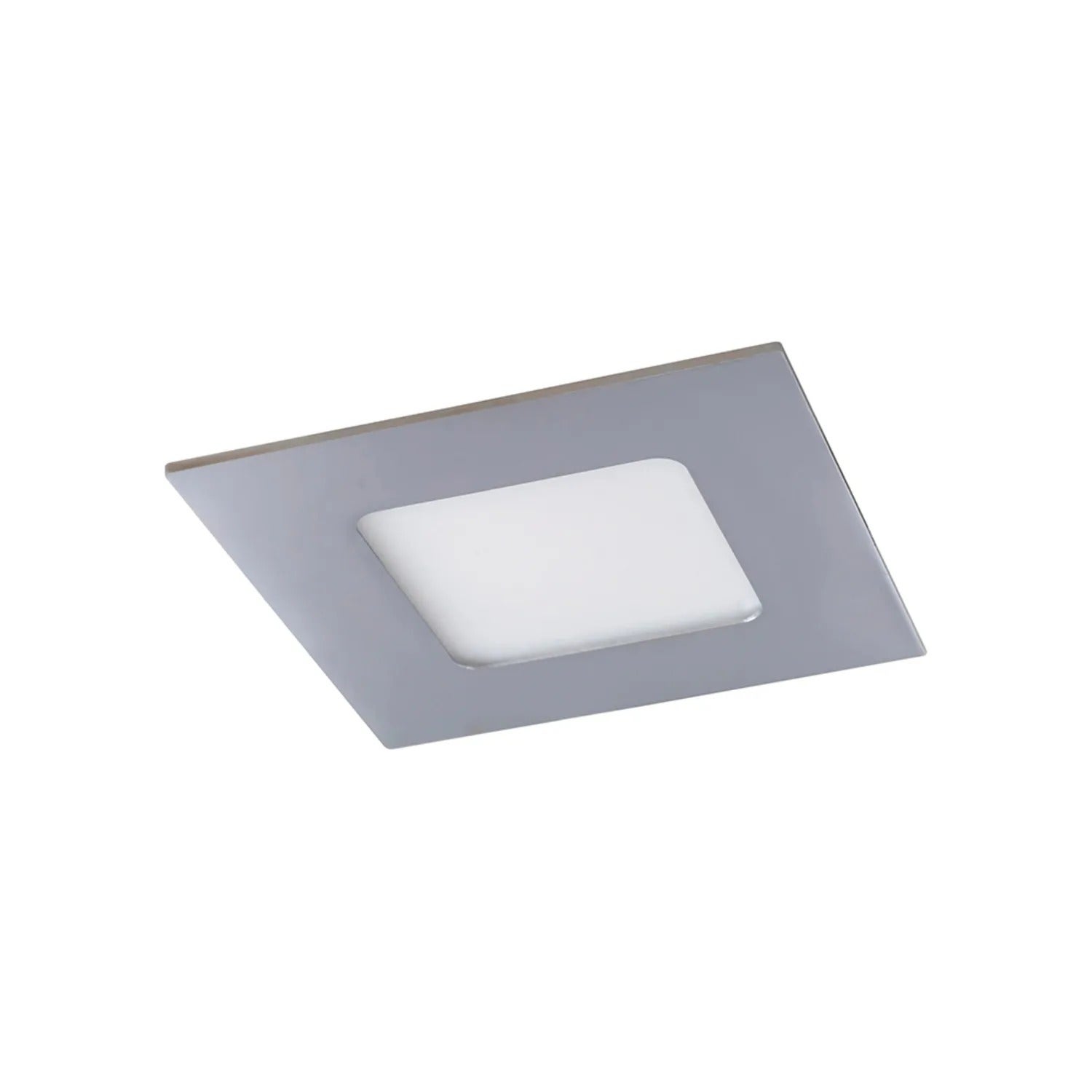 Oprawa sufitowa wpuszczana oczko Lois chromowana biała 1xx3W kwadratowa IP44 wym: 9 x 9 cm metal Rabalux