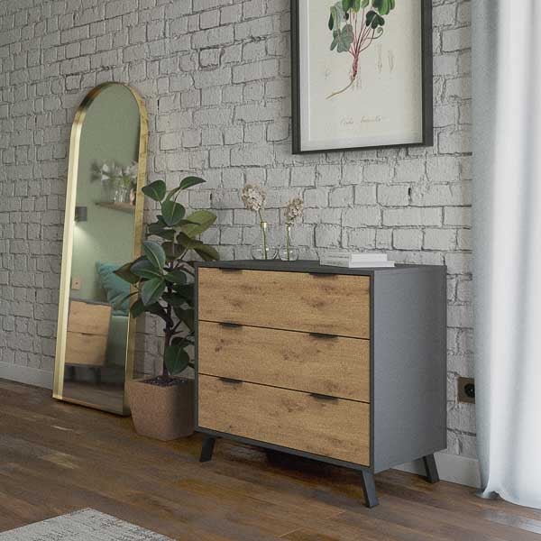 Cassettiera CL100 Bianco 100 cm 6 cassetti