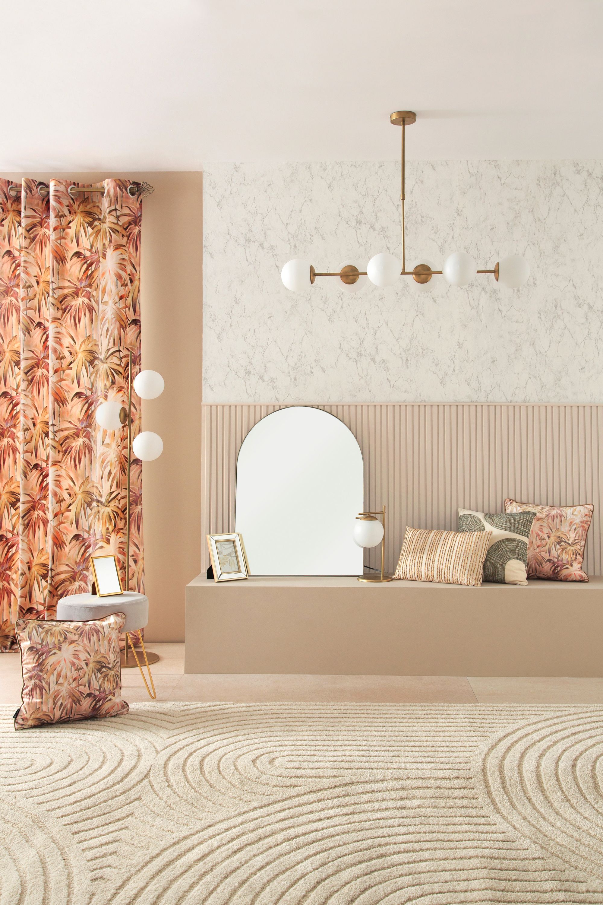 Tapis intérieur LINA à motif en relief - 160 x 230 cm - Crème - Polypropylène - REVESTEX UNITRAMA - 4