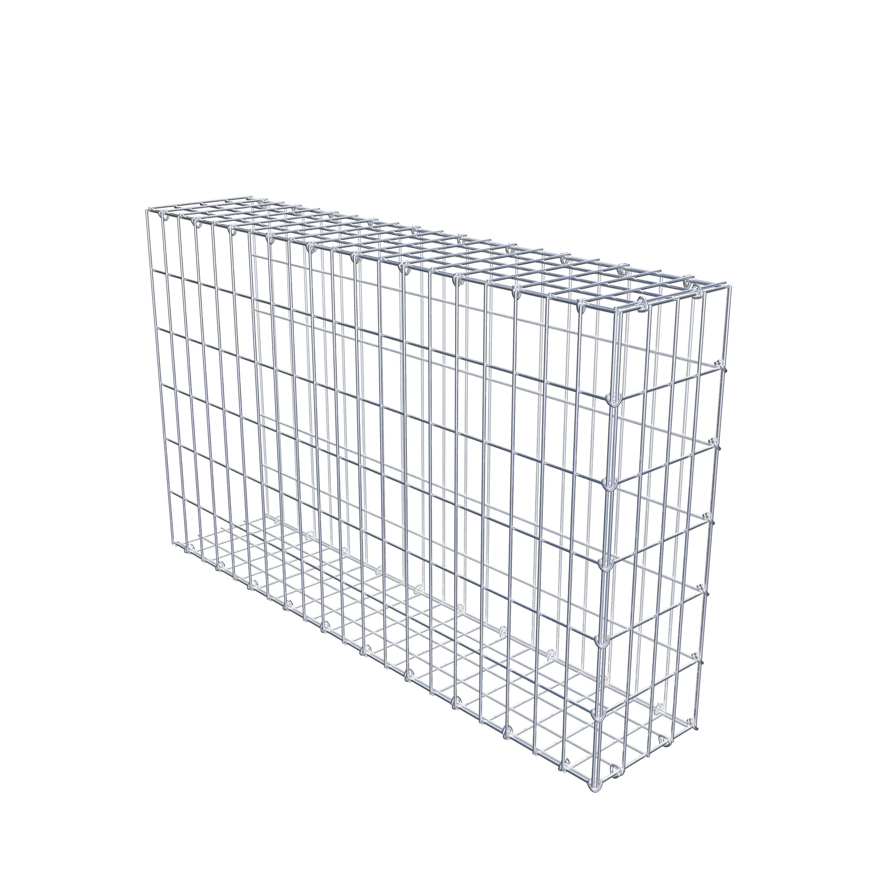 Gavión para alargar en acero galvanizado 100x60x20cm (LxAxP), malla 5 x 10cm, Anillo en C, sin rejilla frontal - 7