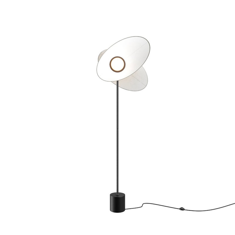 Lampa stojąca LED EVOLUTION 12W 3000KK 350lm aluminium czarno-biała wym:157,8x17,4x52cm regulowane abażury Maytoni