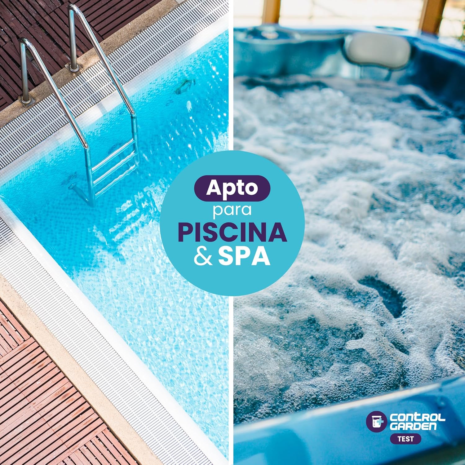 Test Piscine 3 en 1 Bandelettes Réactives pH CONTROL GARDEN | Analyse Eau Piscine et Spa - 4