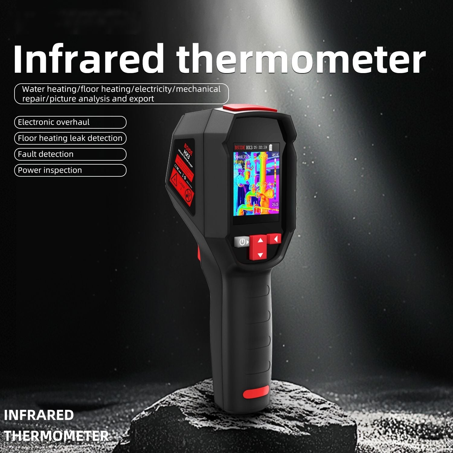 Caméra thermique portable 240 x 240 avec 15 palettes et analyse PC - 5