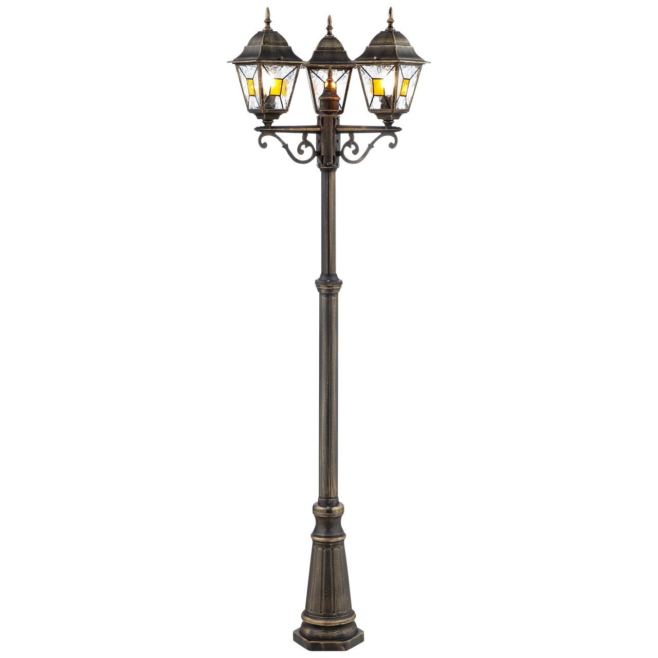 Lampa stojąca BRILLIANT Janel czarno-złota wodoodporna IP44