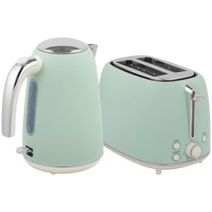 Set Bouilloire 1,7L + Grille-pain 4 Tranches HOMCOM - 2200W - Inox Et Blanc - Fonctions Décongélation/réchauffage
