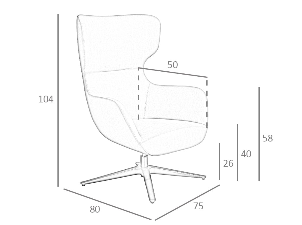 ANGEL CERDA Fauteuil en tissu blanc - 5