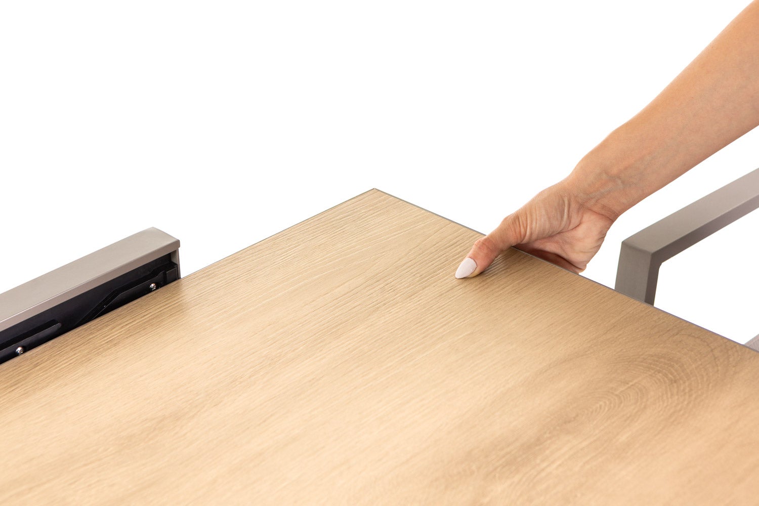 Set pranzo da giardino con tavolo in alluminio allungabile e top in SPC e 6 sedie in textilene - 7