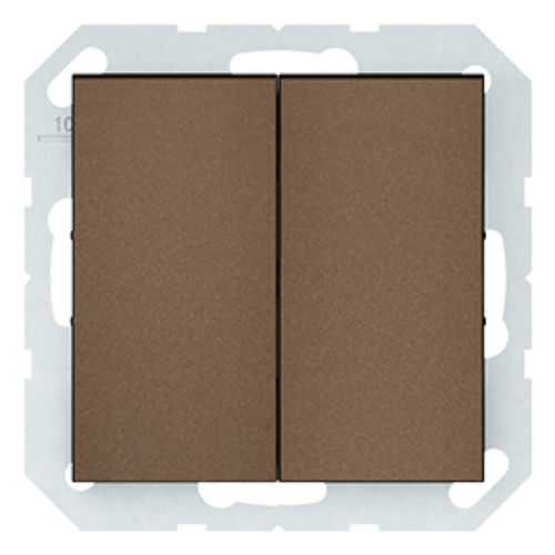 Interruptor doble Vilma Electric serie QUADRUM QR 1000 mocha | Leroy Merlin