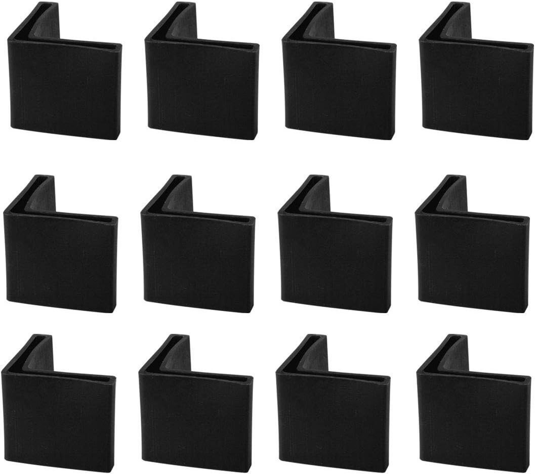 Zaślepki Nogi Meble Narożnik Żelazny But 40 x 40 mm Kształt L Plastikowa Noga Biurowa Zaślepka Osłona Podłogi 12 sztuk