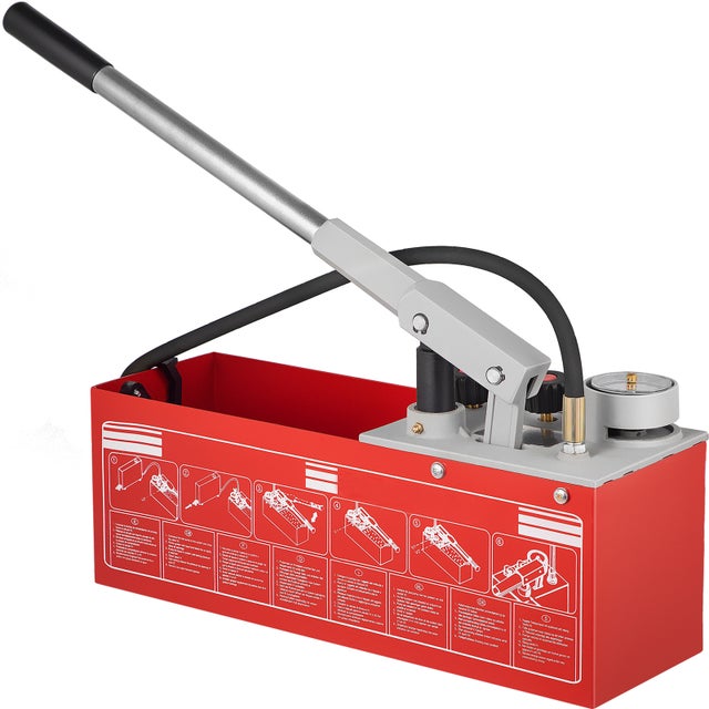 Pompe d'essai de pression hydrostatique SucceBuy 25 bars/2,5 MPa,réservoir 3,2 gallons,testeur manuel avec manomètre à 2 unités,connexion R 1/2