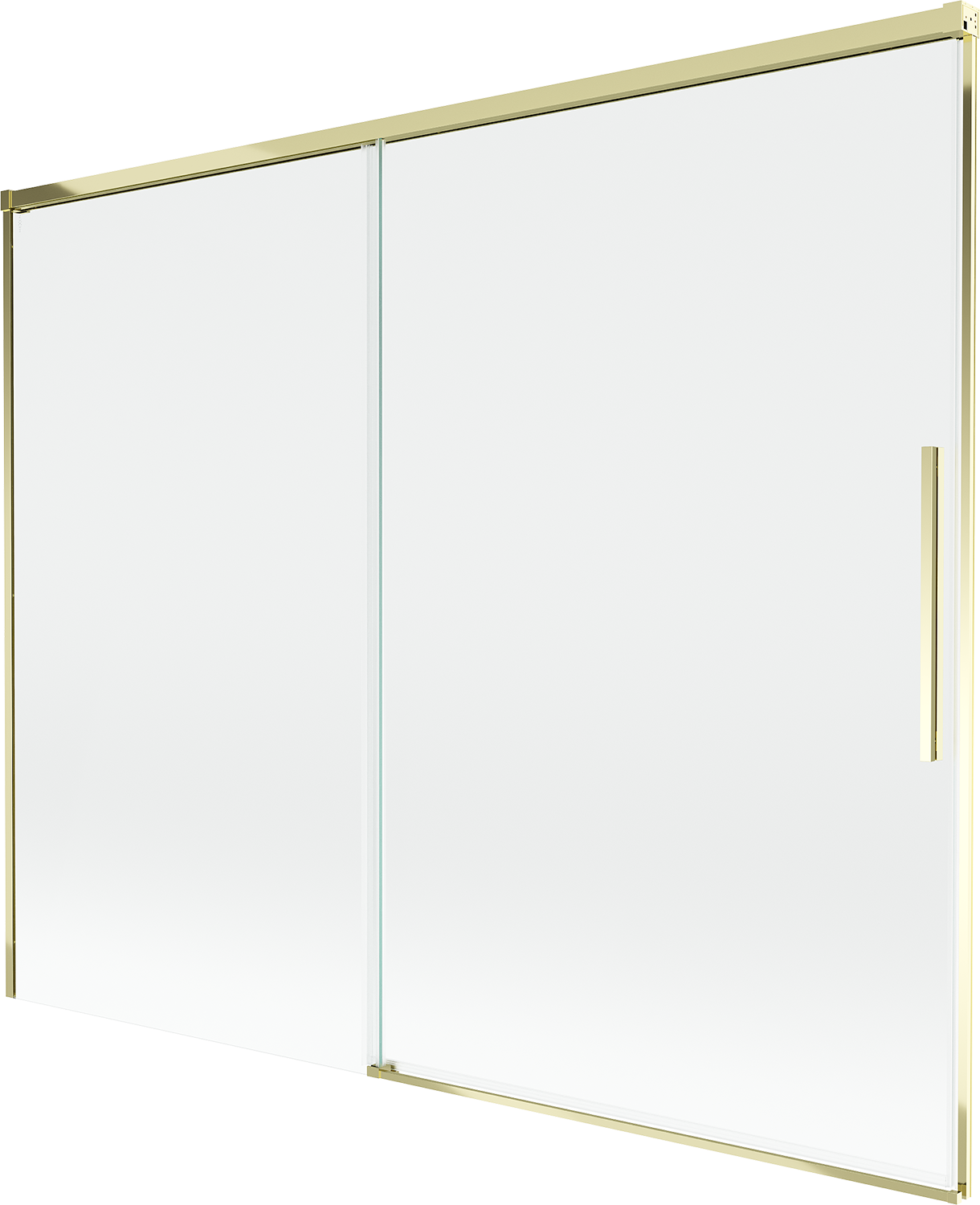 Mexen Rox parawan nawannowy 2-skrzydłowy rozsuwany 190 x 150 cm, transparent, złoty - 8C9-190-001-50-00