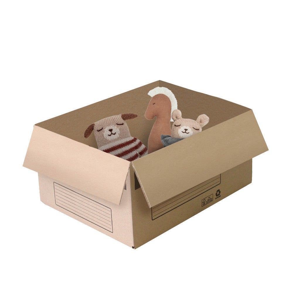 Pack and Move - Lot 20 cartons déménagement stockage S - 36 x 28 x 18 cm - Poignées renforcées - 1 adhésif offert - 9