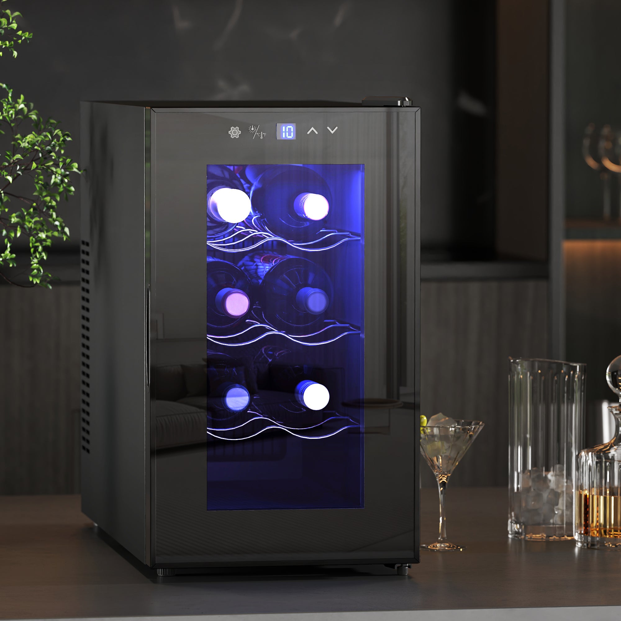 Homcom Vinoteca 8 Botellas Temperatura Ajustable 8-18℃ - Imagen 2