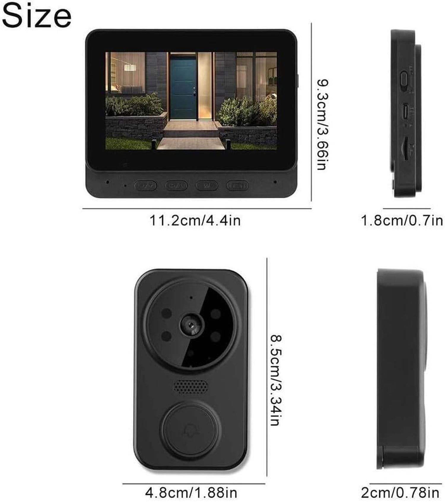 Videoportero inalámbrico WiFi con 4 pantallas 3