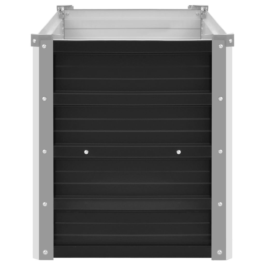 Fioriera rialzata piante fiori giardino antracite 100 x 40 x 45 cm acciaio zincato 02_0001138 - 4