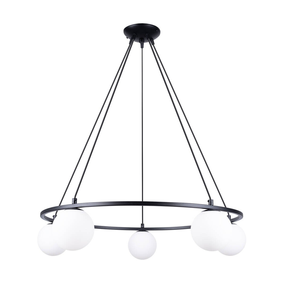 Lampa wisząca Yoli czarna 5xG9x8W wym: 98 x 80 x 80 cm metal Sollux Lighting