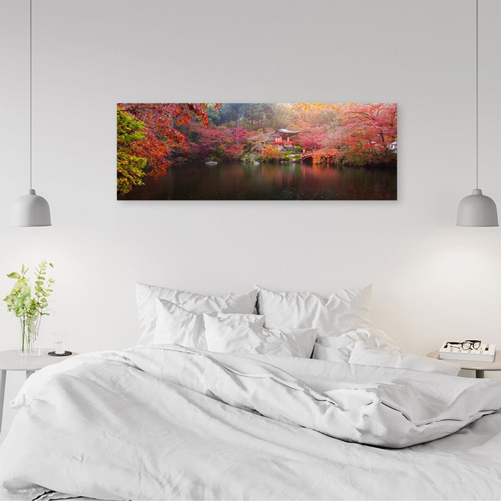 Tableau le japon aux couleurs vertes - 120 x 40 cm - 4