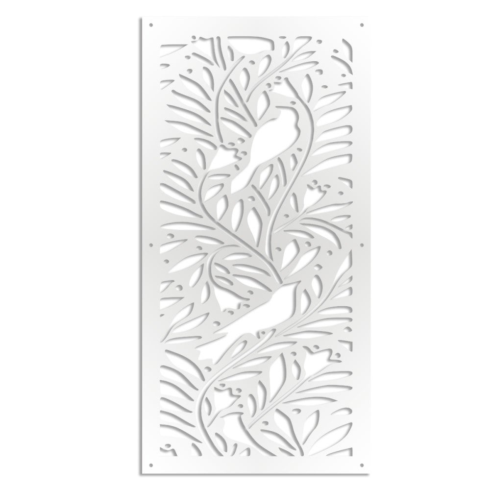 COLIBRI - Panel perforowany z PVC - Osłona przeciwsłoneczna - Rozmiar 98x198 cm - Grubość 1 cm - Kolor BIAŁY