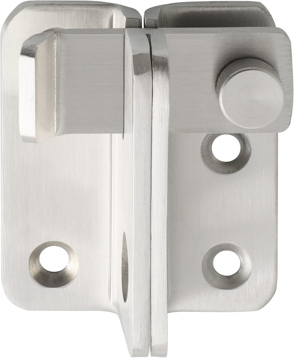 SAYAYO Verrou De Porte Coulissante Serrure De Porte Loquet à Bascule Boulon De Verrouillage De Boucle Avec Vis Pour Porte, Fenêtre, Placard Et Jardin, Noir Mat En Acier Inoxydable, 2 Pcs, EMS9001B-2P