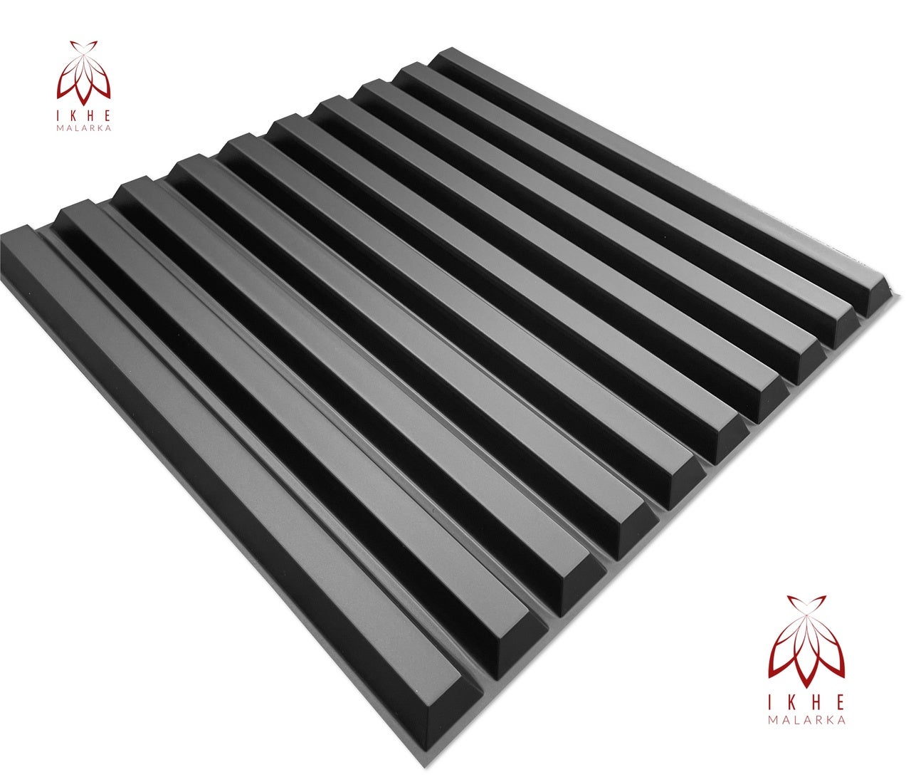 12 Plaques Murales 3D en PVC – 3 m² – Effet Slats Black – Panneaux Décoratifs pour Murs et Plafonds – Idéal Salle de Jeu / Intérieur - 7