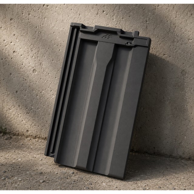 Tuile Terre Cuite Traditionnelle PRO 10 Gris Anthracite Mat - Grand Format - 10 tuiles/m² - Garantie 50 ans