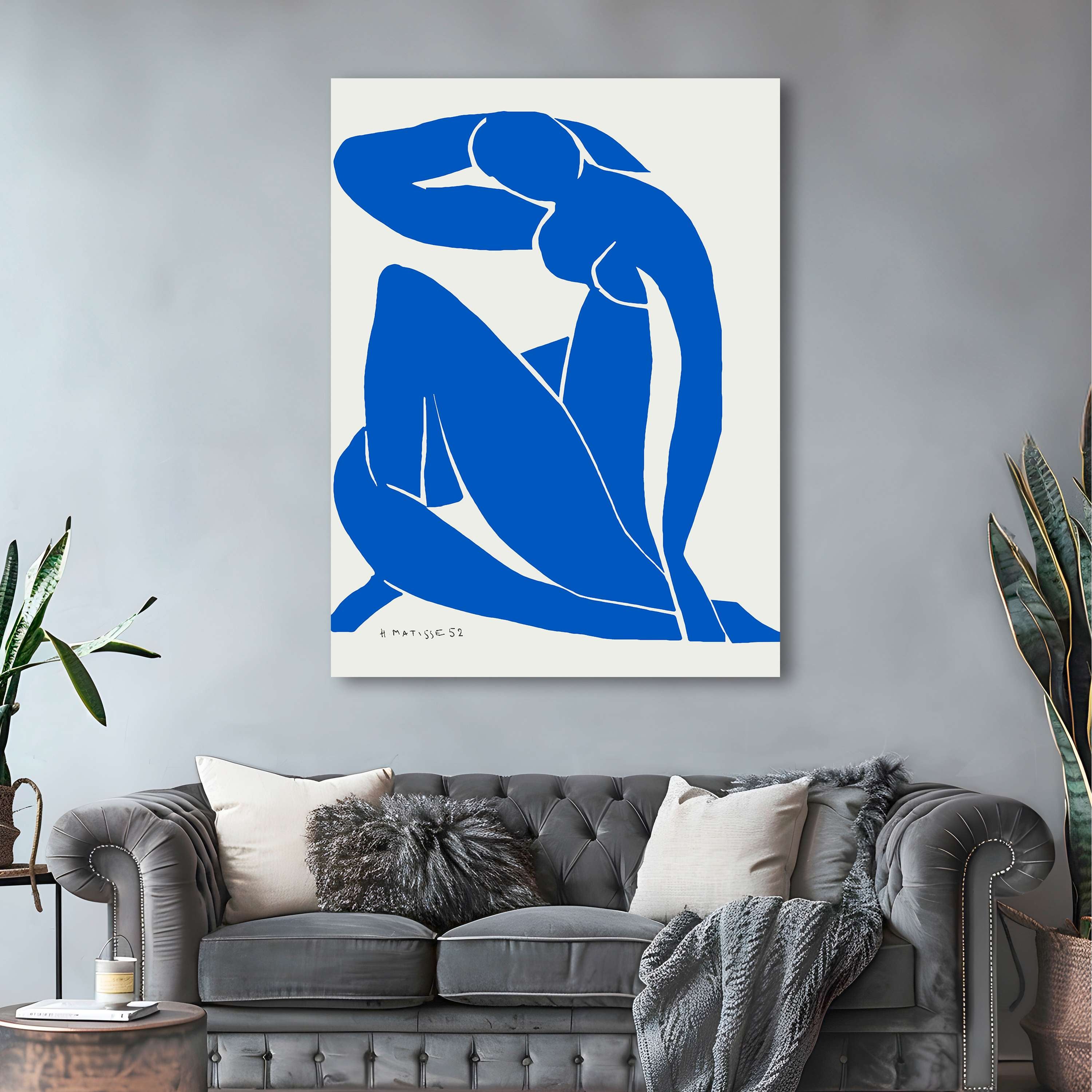 Tableau de Matisse - impression sur toile - Henri Matisse, Nu bleu II - 60x40 cm - 2
