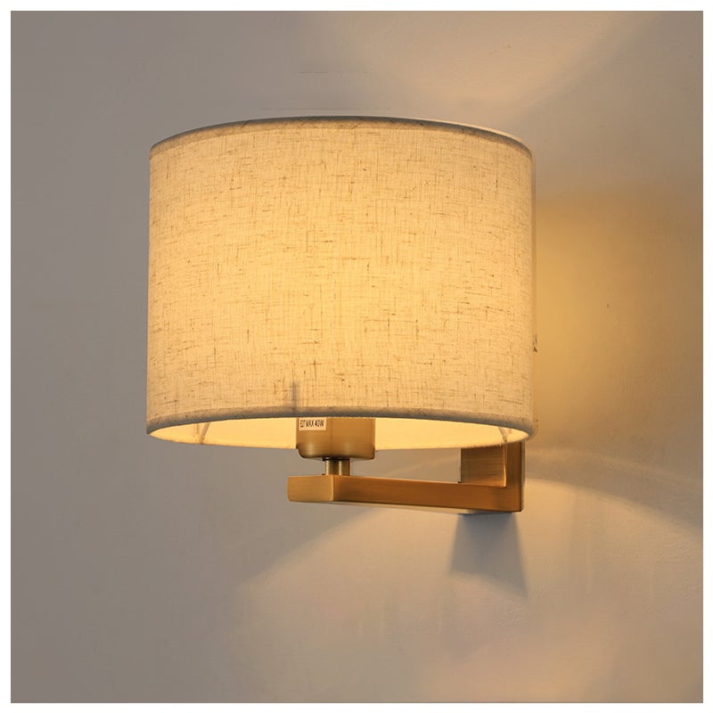 Lampa ścienna z abażurem z tkaniny lampy ścienne w stylu retro lampka nocna ścienna lampa ścienna w stylu boho dekoracyjne oświetlenie z gniazdem