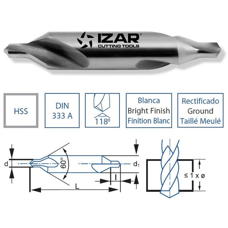 Izar HSS-Spirallbohrer Extra Kurz, Durchmesser 12,50 Mm – Für Metall, DIN 1897 N-Serie