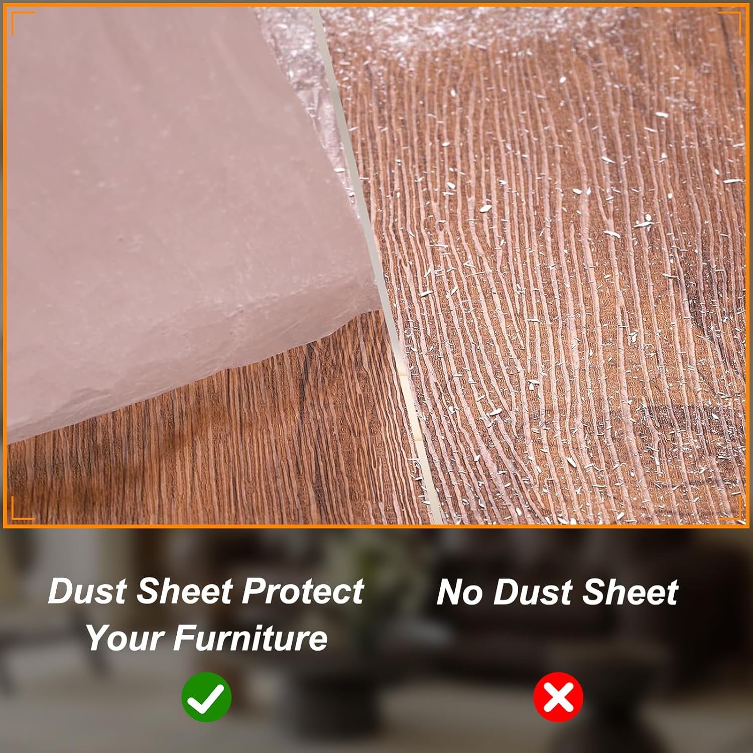 Rouleau de toile de protection de peinture 55 cm x 20 m, préencollée, pour la protection des sols et des meubles - 4