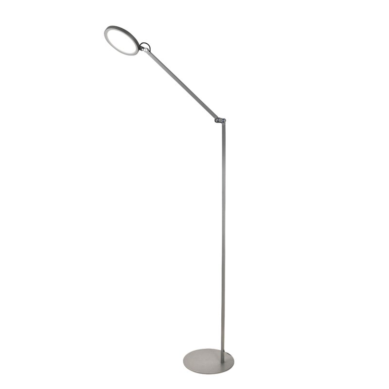 Regina - Regulowana lampa podłogowa LED z metalu, aluminium, wys. 135 cm, Fabas Luce - Zintegrowane światło LED 9W, CCT (3000K, 4000K, 5000K, 6000K)