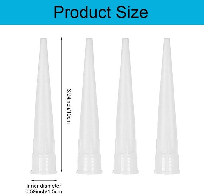 Punte Per Cartucce Di Silicone - 25 Pezzi Con Tappi Di Tenuta, Ugelli In PE Per Sigillante, Con 5 Utensili Di Finitura