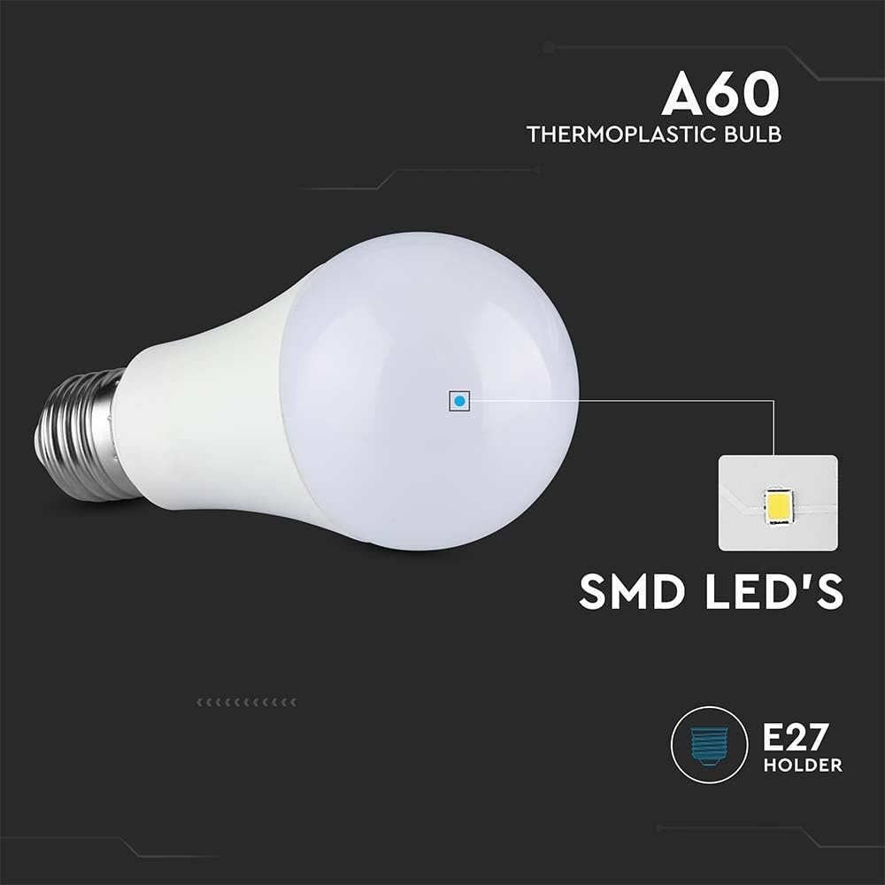 Bec LED LATIO, soclu E27, 8,5 W (echivalent 60 W), A60-806 lumeni, alb 4000 K, unghi maxim de fascicul de 200°, economie de energie, neutru