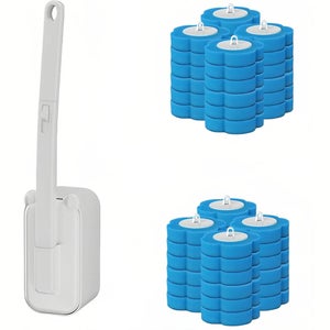 Scopino WC con dispenser sapone in silicone ricaricabile - Scopino WC - piacaba casa de banho - Accessori bagno - Porta scopino (Due pezzi scopino ricaricabile con deodorante e gel