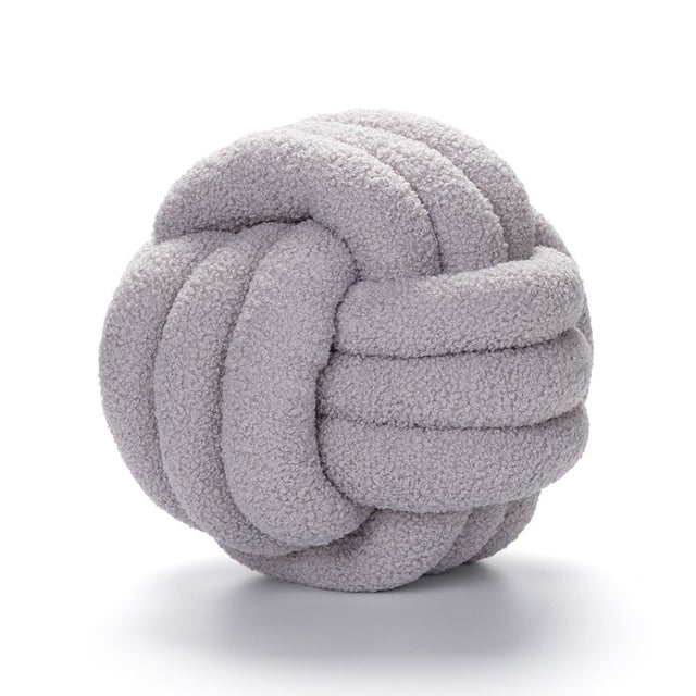 Coussin boule gris clair diamètre 35CM 1 coussin rond décoration maison coussin décoratif esthétique coussin en peau d'agneau