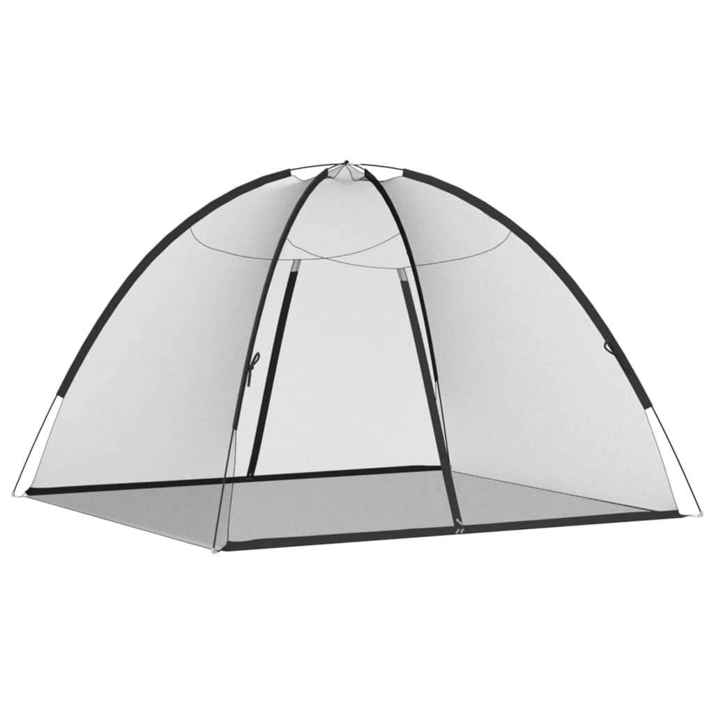 vidaXL Moustiquaire mongole avec portes 220 maille noir 200x180x135 cm - 6