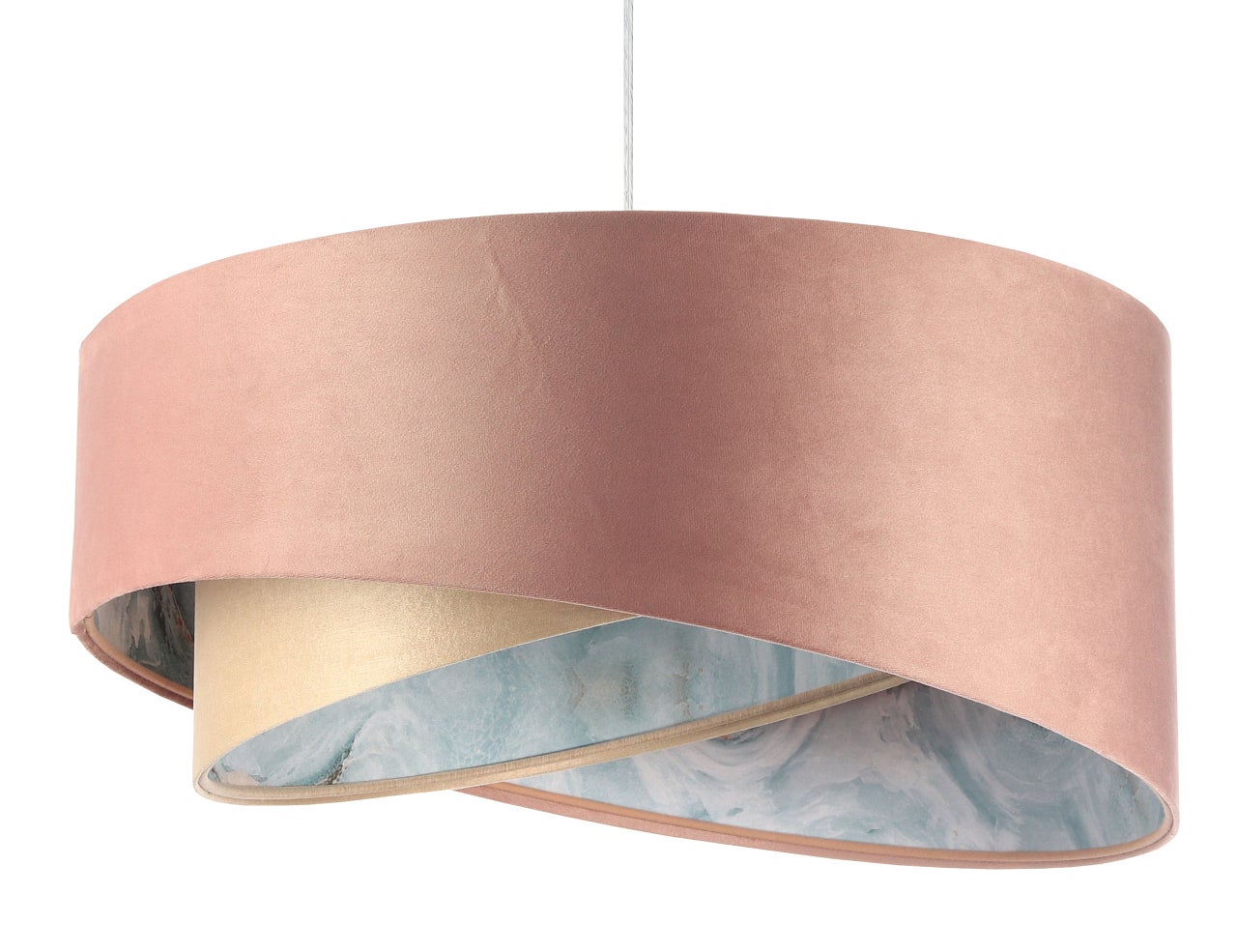 Lampa wisząca ROSE GOLD różowa/beżowa