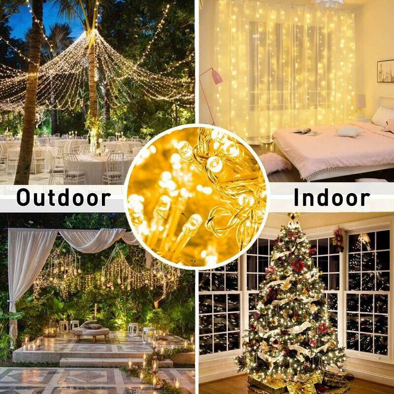 100M 1000 LED （Blanc chaud） Guirlande Lumineuse Carnaval Mariage Extérieur Jardin Intérieur Éclairage - 3