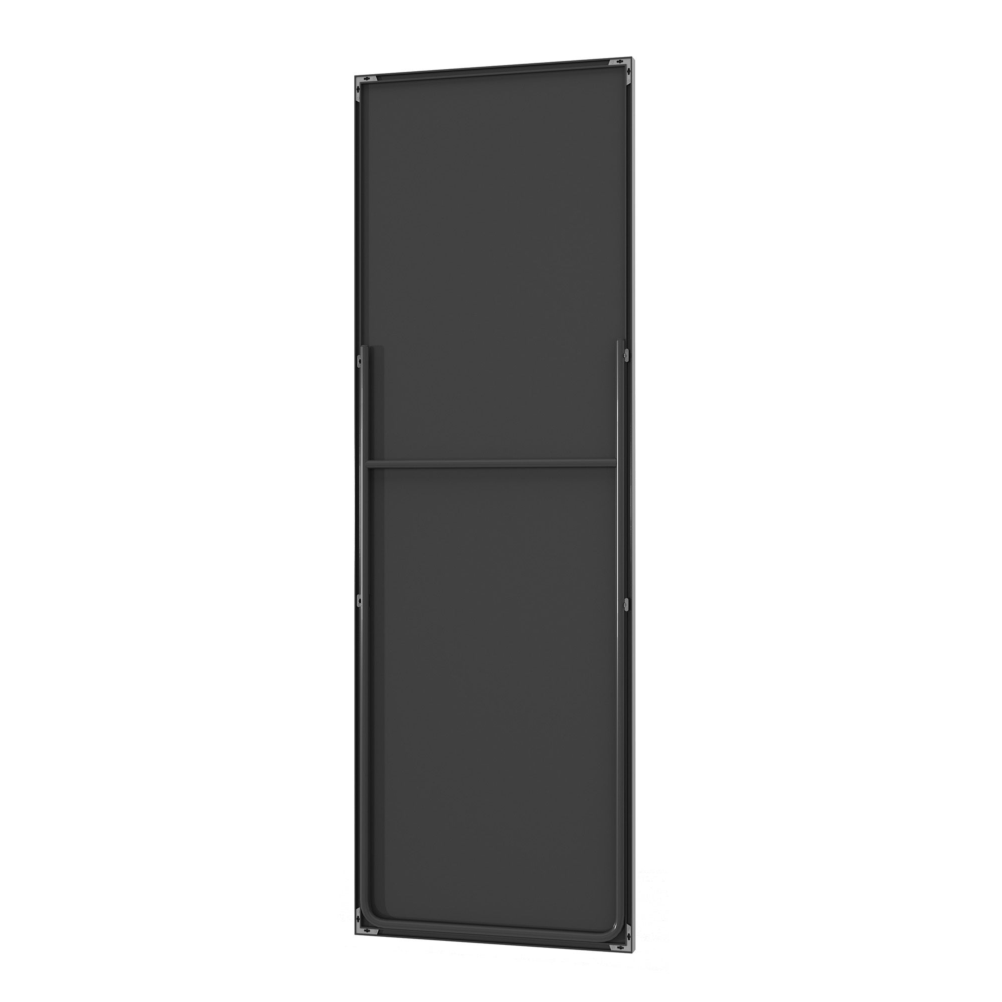 Miroir sur pied 165x60 cm, Miroir rectangulaire, avec cadre et support, verre haute définition - noir - miroir sur pied - 8