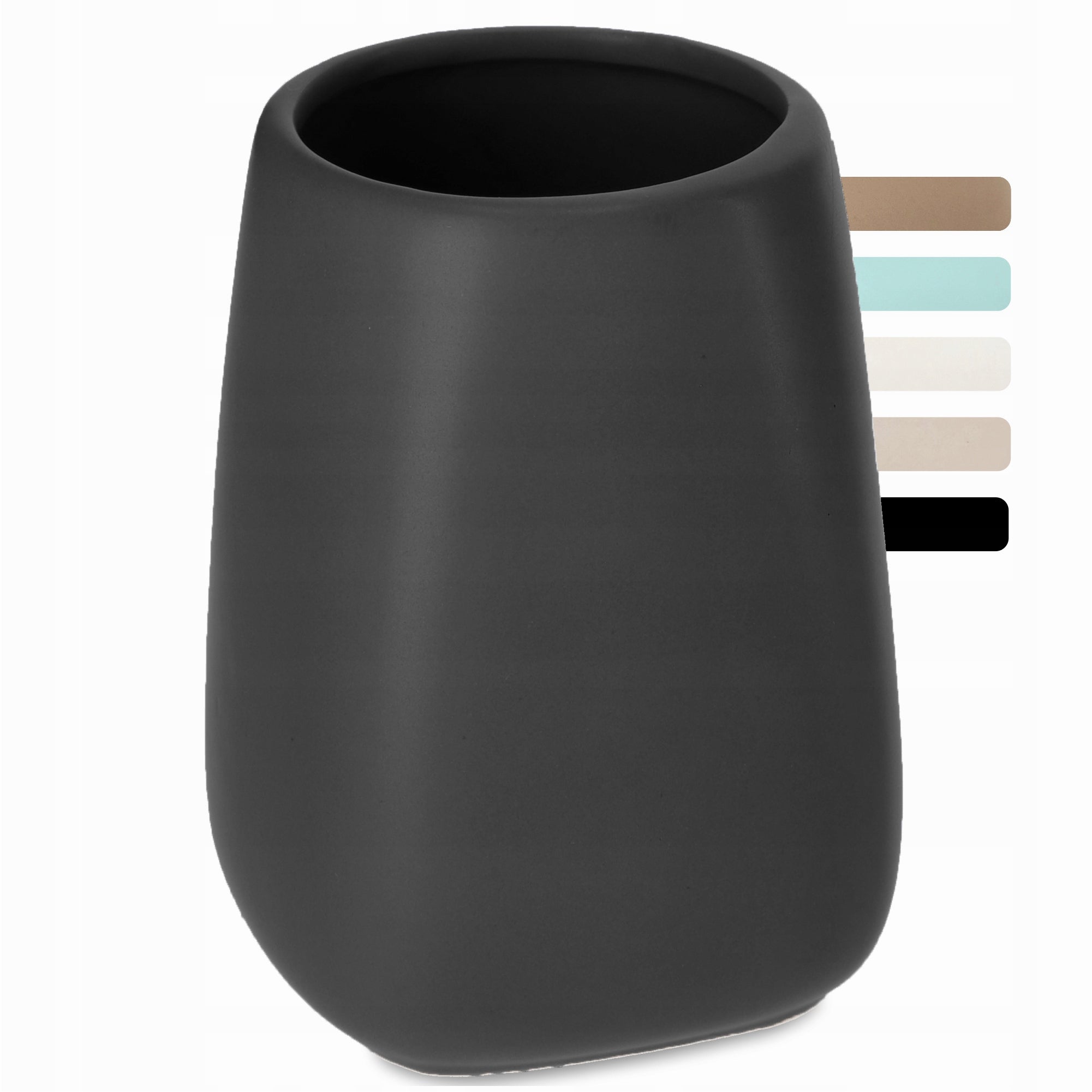 KUBEK NA SZCZOTECZKI DO ZĘBÓW PASTĘ POJEMNIK ŁAZIENKOWY SZARY CERAMICZNY