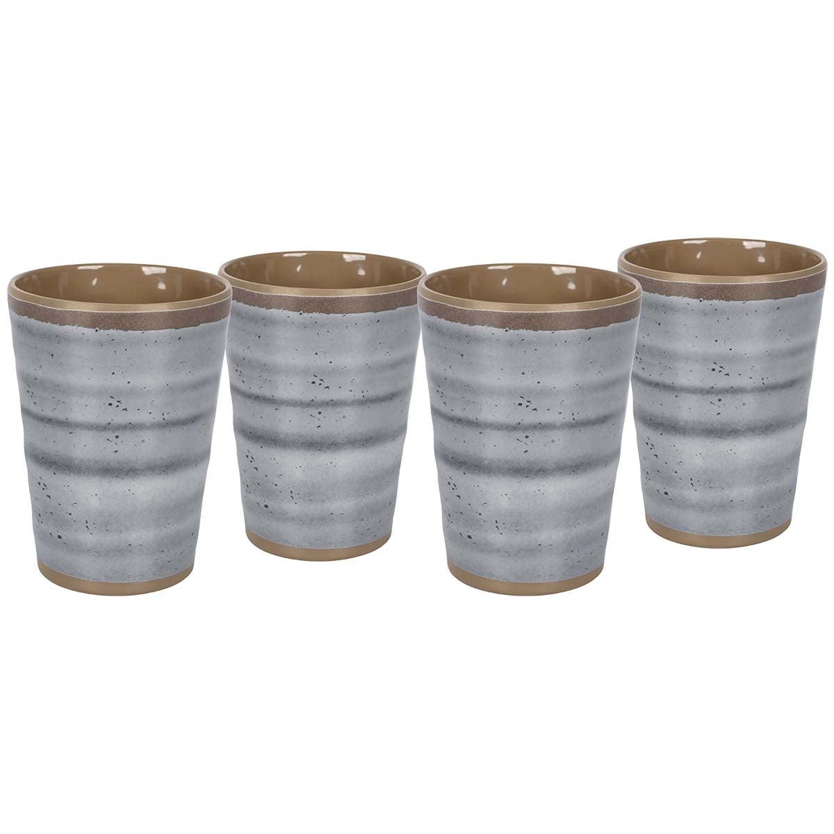 BC Taza Halo M – Set 4 Tazze In Melamina Blu, Stile Halo, Media - 2