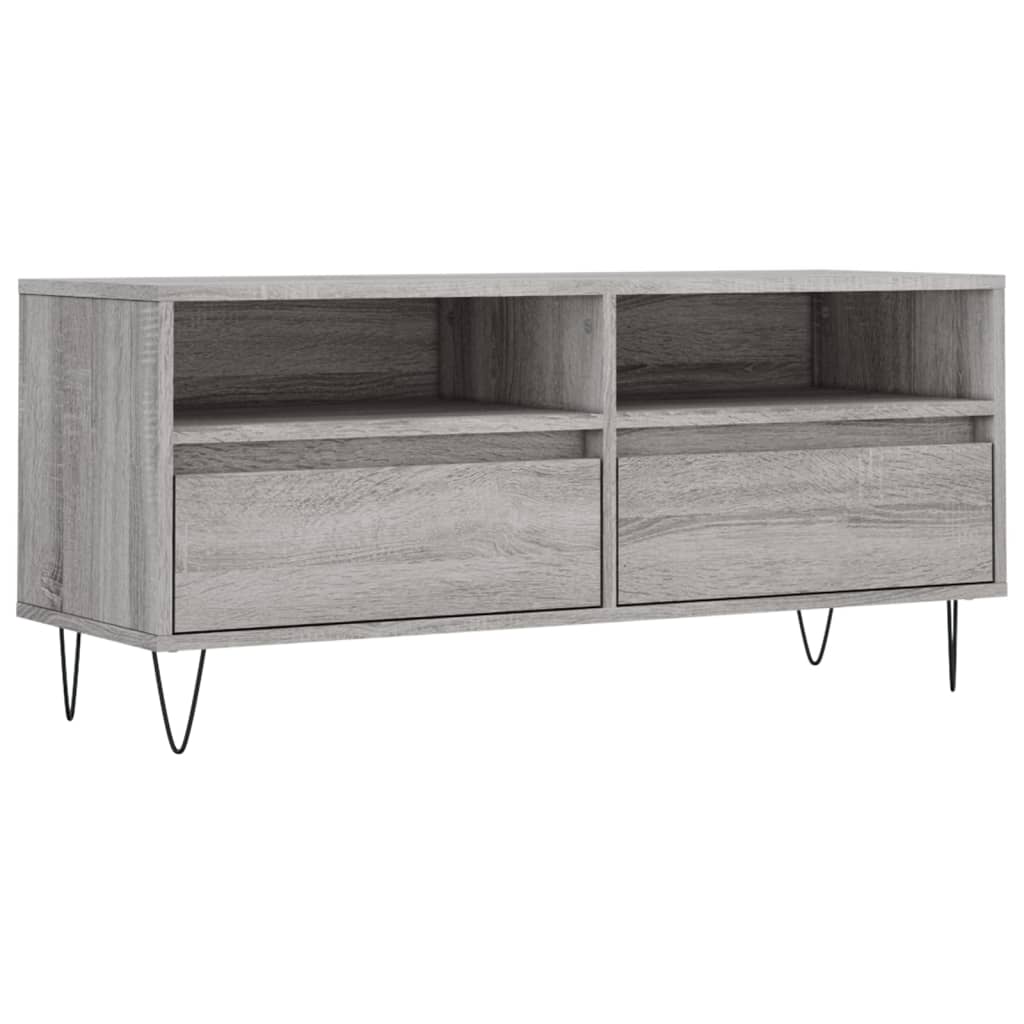 Maison Exclusive - Meuble TV sonoma gris 100x34,5x44,5 cm bois d'ingénierie - 2