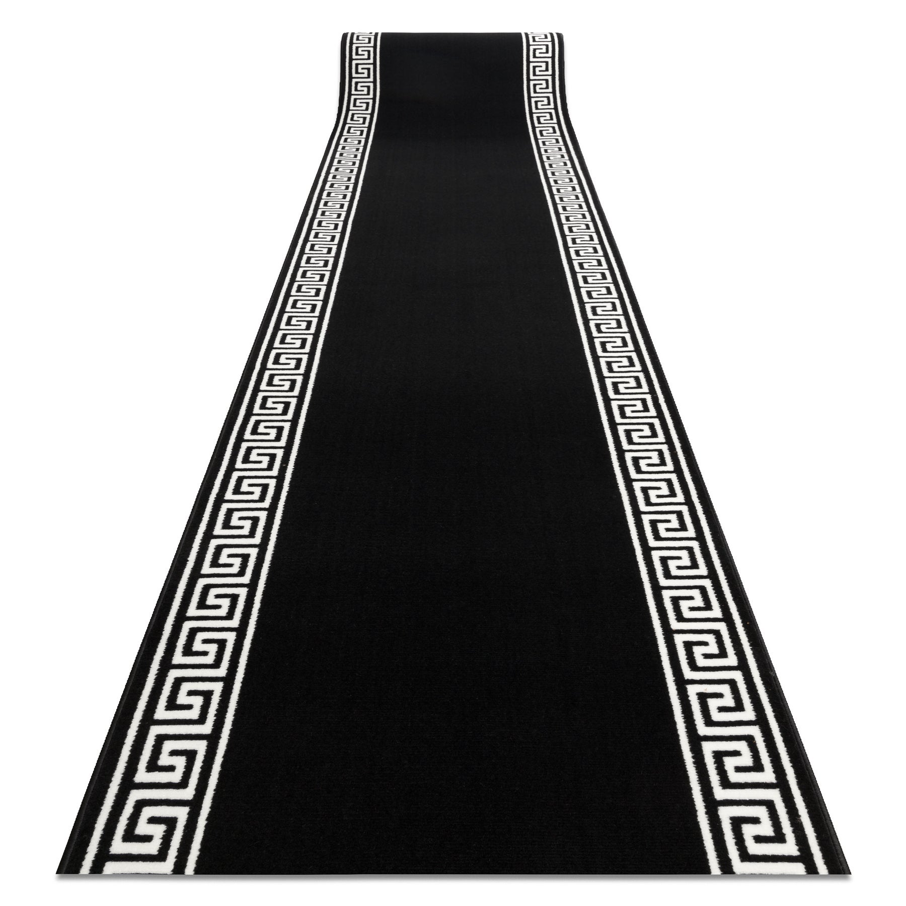 Alfombra de pasillo bcf morad grek griego negro 70 cm 70x160 cm