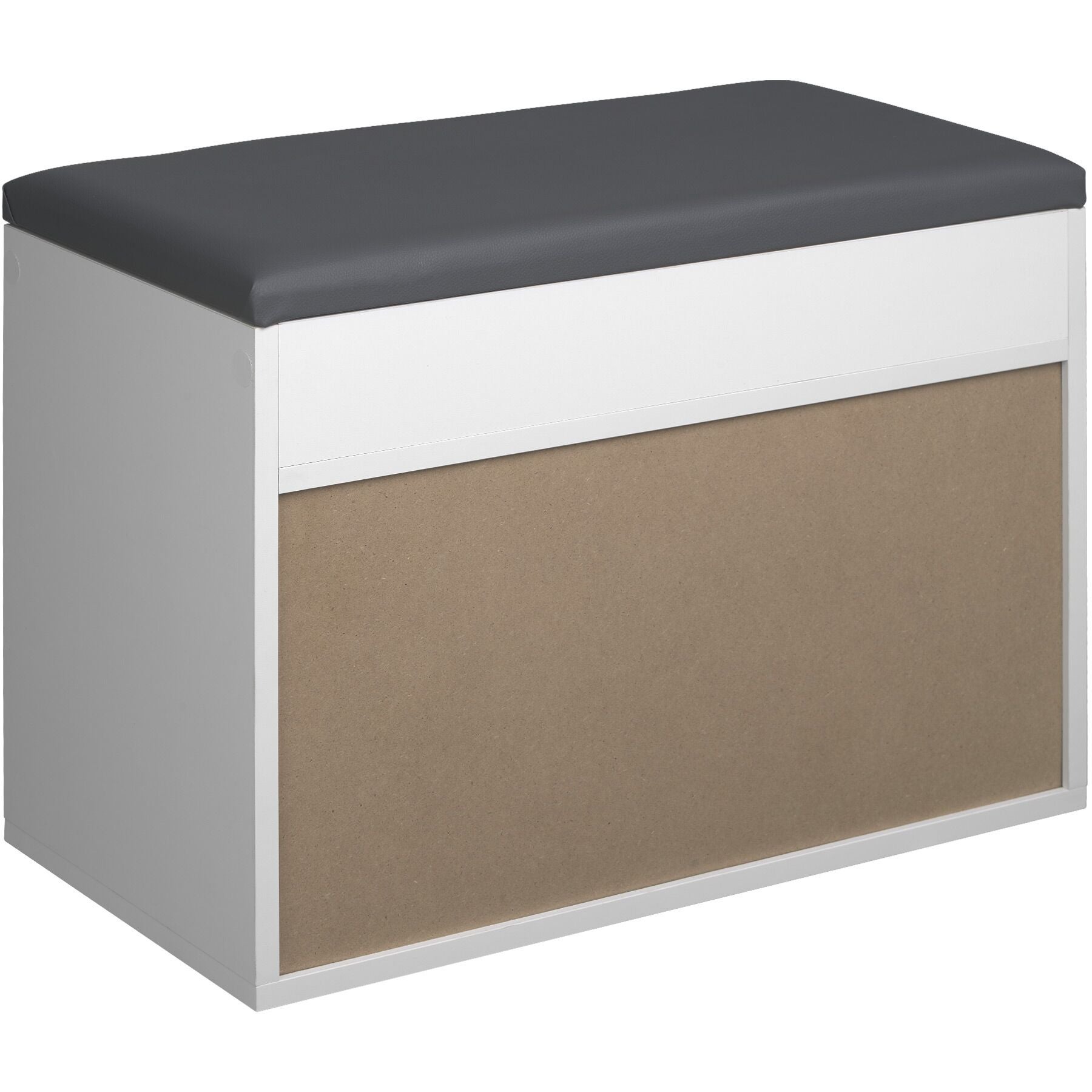 Banc à chaussures en bois MDF avec coussin d'assise 60 x 30 x 43,5 cm TECTAKE - 4
