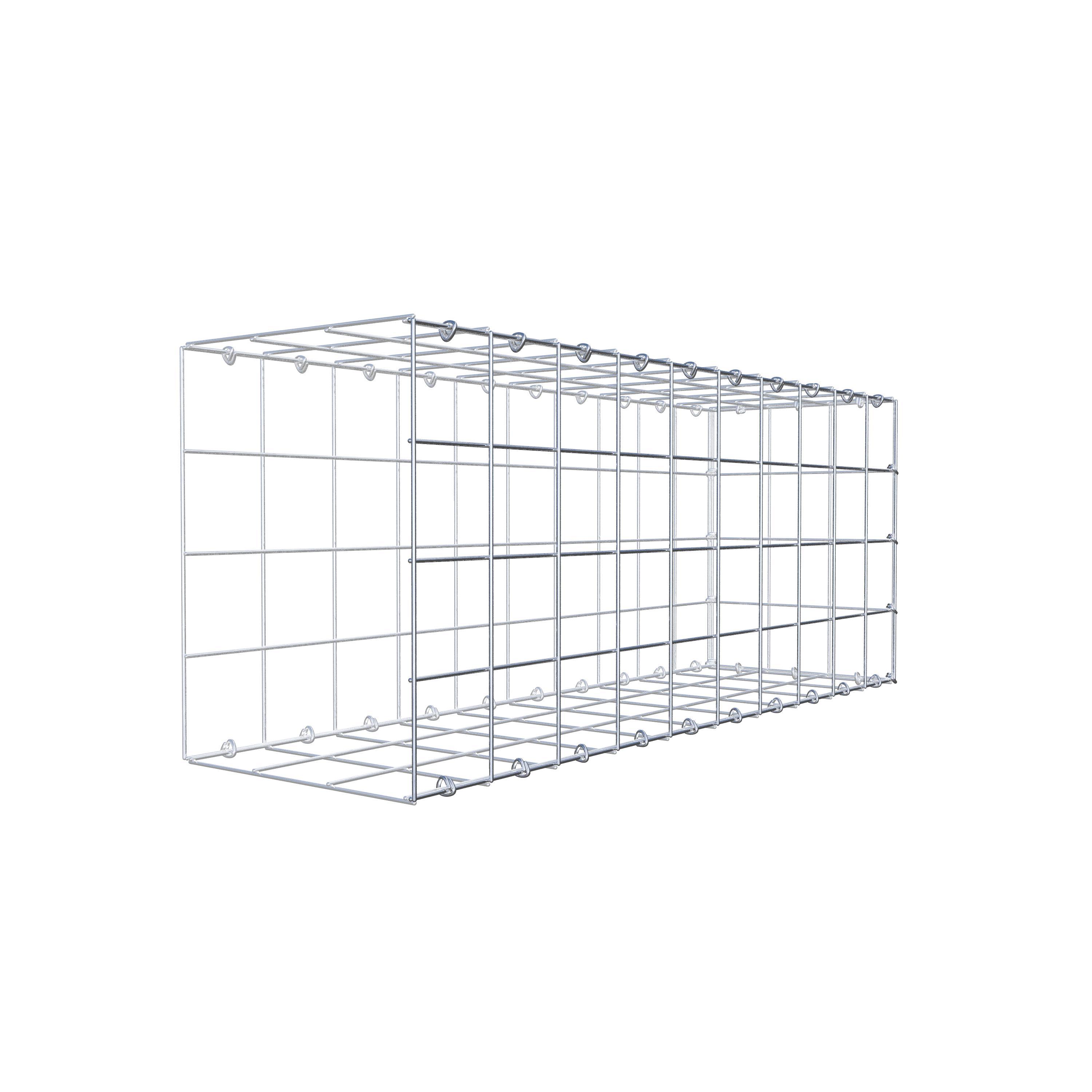 Gavión para alargar en acero galvanizado 100x40x30cm (LxAxP), malla 10 x 10cm, Anillo en C, sin rejilla frontal - 6