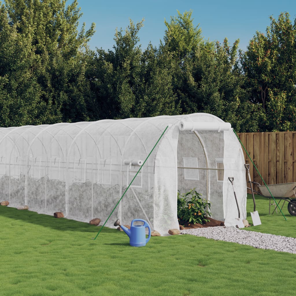 Poulailler 3x6x2m Acier Galvanisé - Enclos Extérieur Avec Toit PE Et Serrure