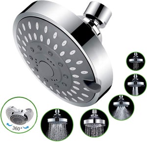 Soffione doccia portatile con 3 impostazioni, perline filtranti, alta