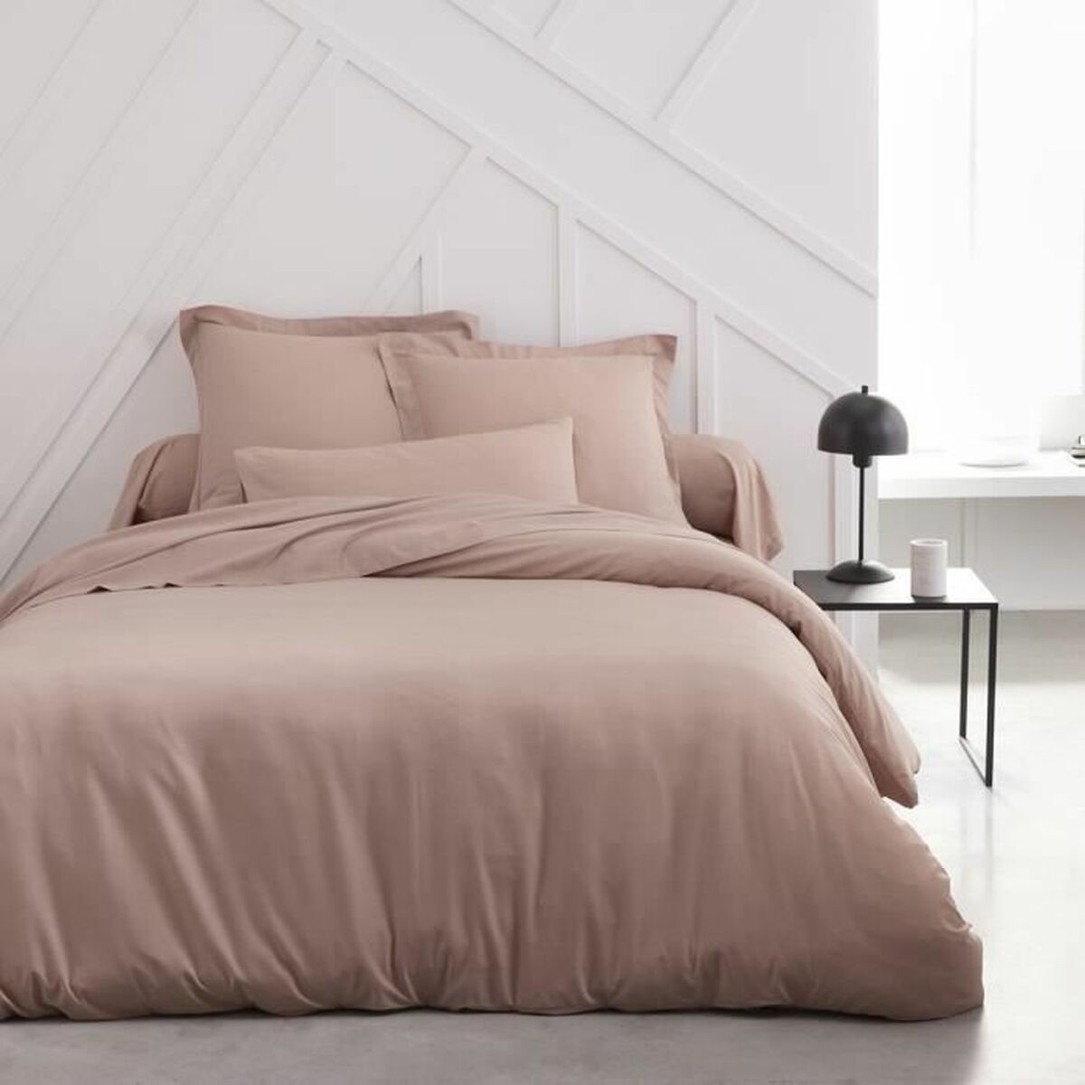 Drap housse TODAY Essential Rose clair 160 x 200 cm - 2